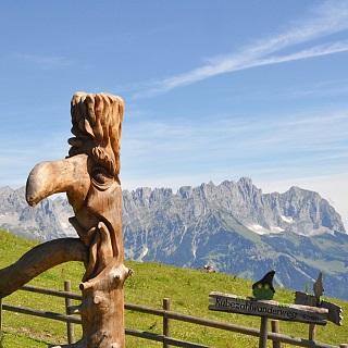 Tour 1 Rübezahl houtfiguren wandelpad