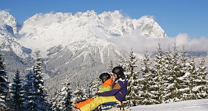 Divertimento con lo slittino nello SkiWelt di Ellmau e Söll