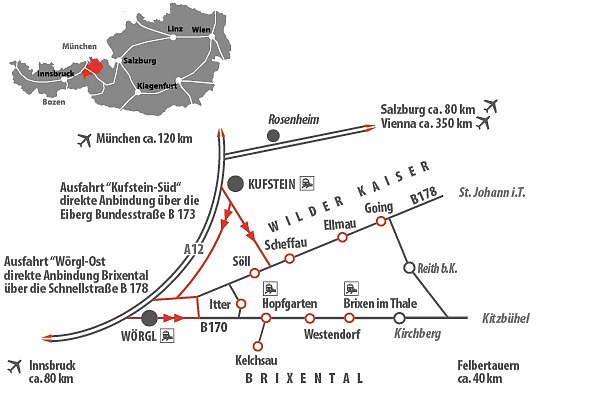 Anreise SkiWelt Wilder Kaiser - Brixental