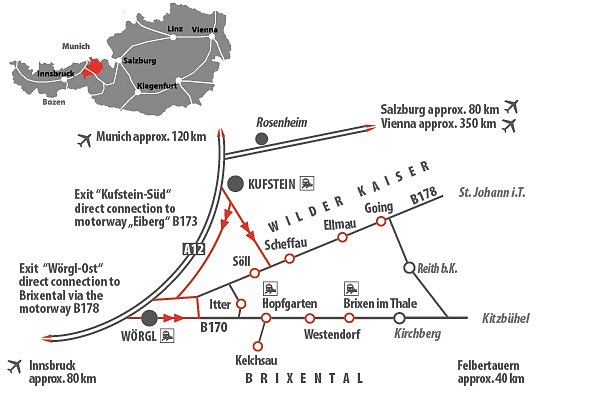 Arrivare nello SkiWelt Wilder Kaiser - Brixental con il treno