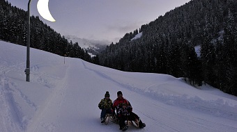 Pista para trineos de la luna