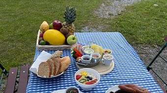 Breakfast on the mountain in Rice & Fries Choralpe